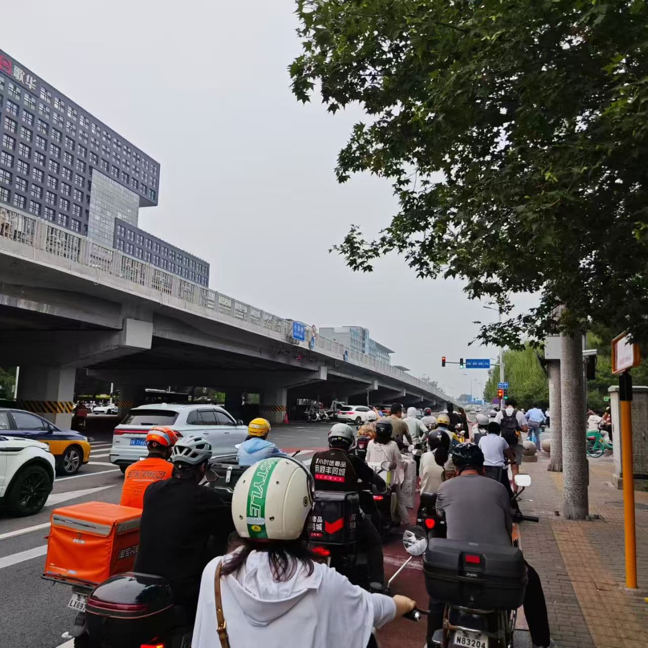 骑行的人们